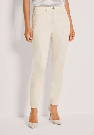 Stoffhose - wool white/gold