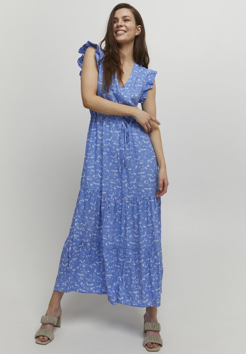 b.young FRILL DRESS - Vestito casual - ultramarine mix