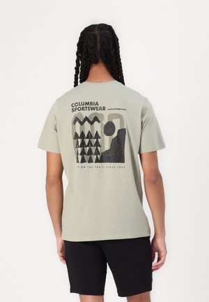Columbia EXPLORERS CANYON BACK TEE - T-shirt con stampa - safari