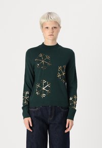 VILA VIFROST HIGH NECK CHRISTMAS - Pulóver - pine grove/gold