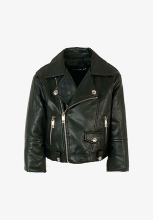 Imitatieleren jas - black