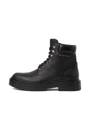 KARL LAGERFELD MILES WORK BOOT - Schnürstiefelette - black lthr