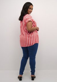Kaffe Curve KCSIDA - Bluse - cayenne chalk stripe