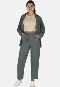 Normani SET - Stoffhose - anthrazit