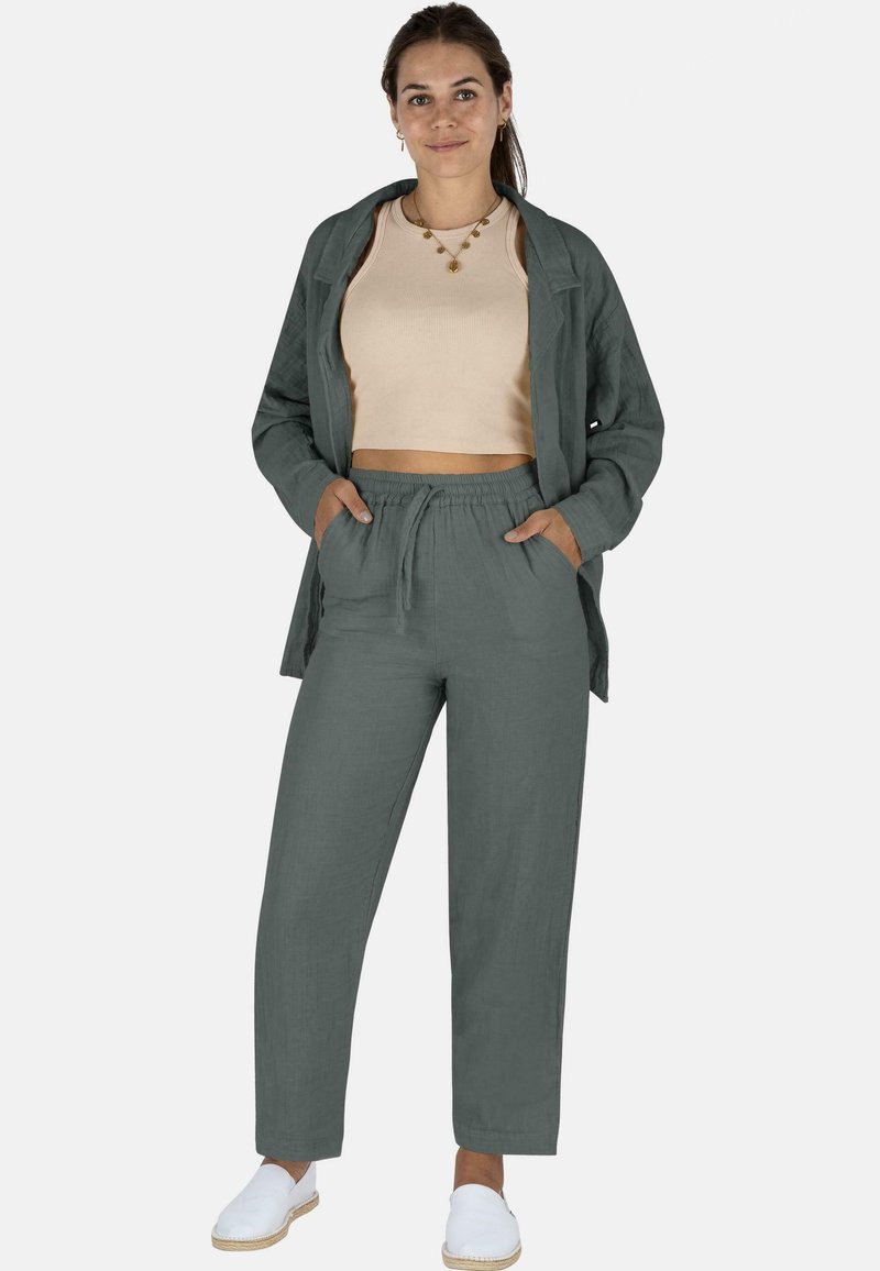 Normani SET - Stoffhose - anthrazit