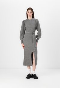 VILA VITULLE MIDI - Abito in maglia - medium grey