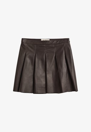 GANT, YALE PLEATED SKIRT - Кожена пола - deep brown