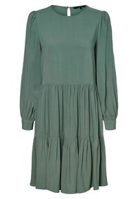 Vero Moda Denní šaty - mottled dark green