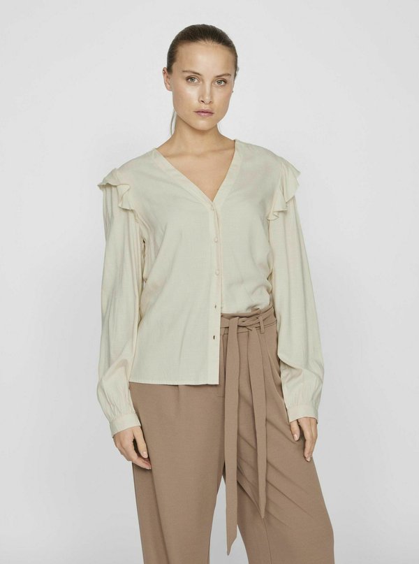 MIT V-AUSSCHNITT LANGARM - Hemdbluse - birch