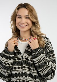 IZIA Kardigán - schwarz wollweiss