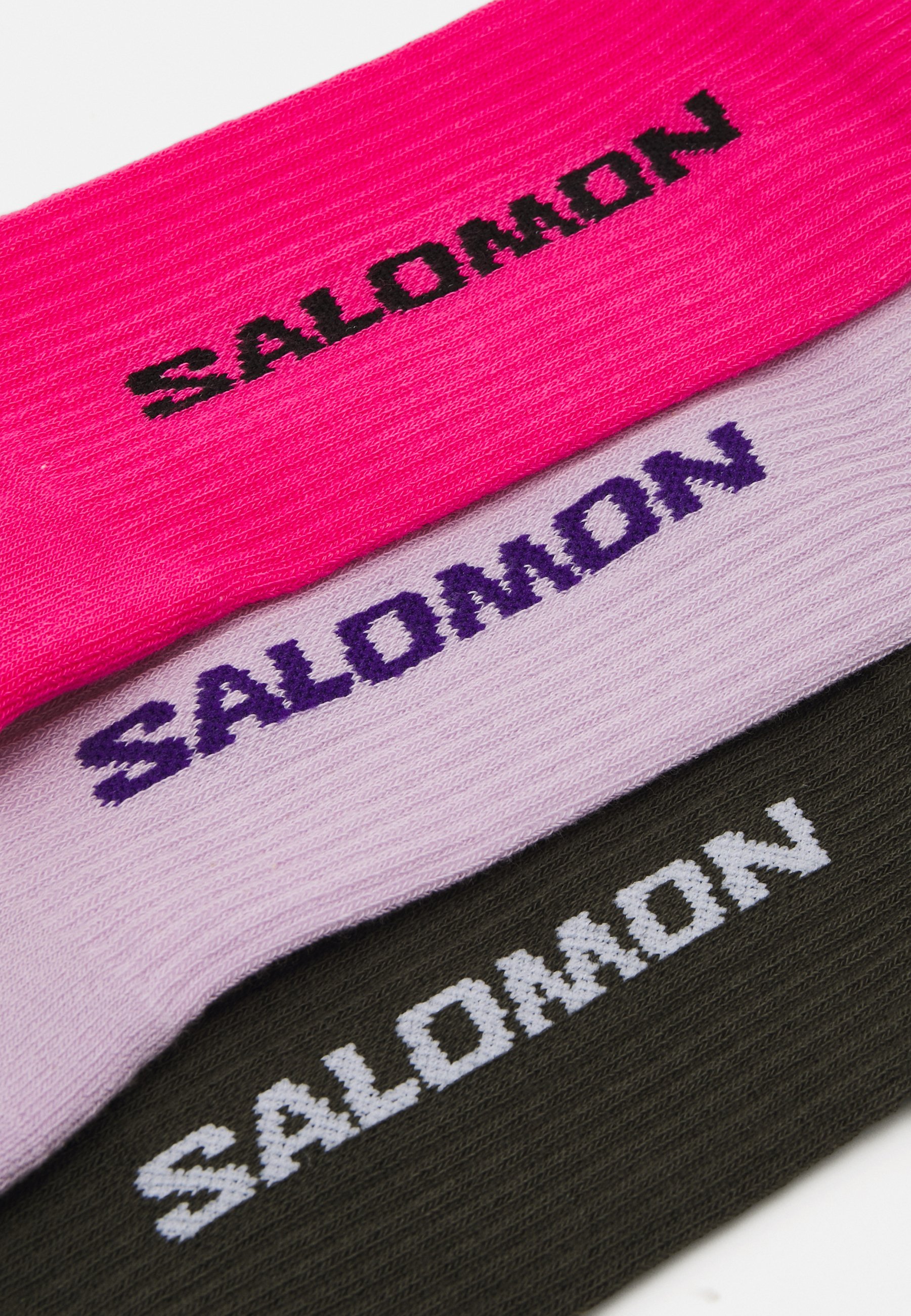 Salomon EVERYDAY CREW UNISEX 3 PACK - Calcetines - knockout pink