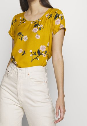 T-shirt med print - dark yellow