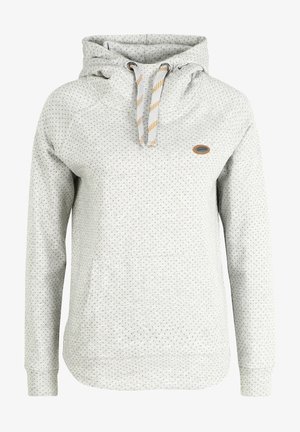 Helehall halliga, millel on tekstuuriga muster, staažiga kapuuts ja kenguru tasku. Vasakul ülal nurga juures on väike logo tähelepanu.