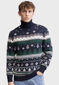Redefined Rebel SANTA ROLLNECK REGULAR FIT - Strickpullover - navy blazer