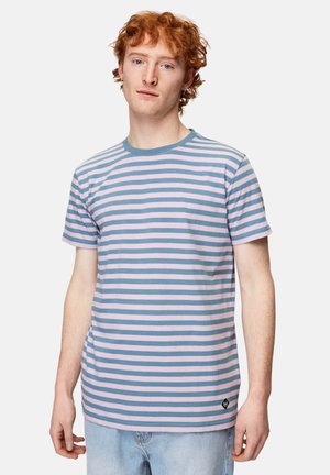 STRIPED - Print T-shirt - aegean-blue-faded-pink