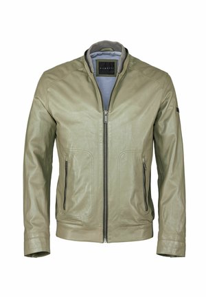 GIRONIMO - Leather jacket - khaki