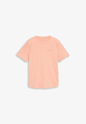 TOM TAILOR DENIM, TOM TAILOR DENIM T-SHIRT T-SHIRT MIT FEINEM STREIFENMUSTER - T-Shirt basic - peach orange white fine stripe