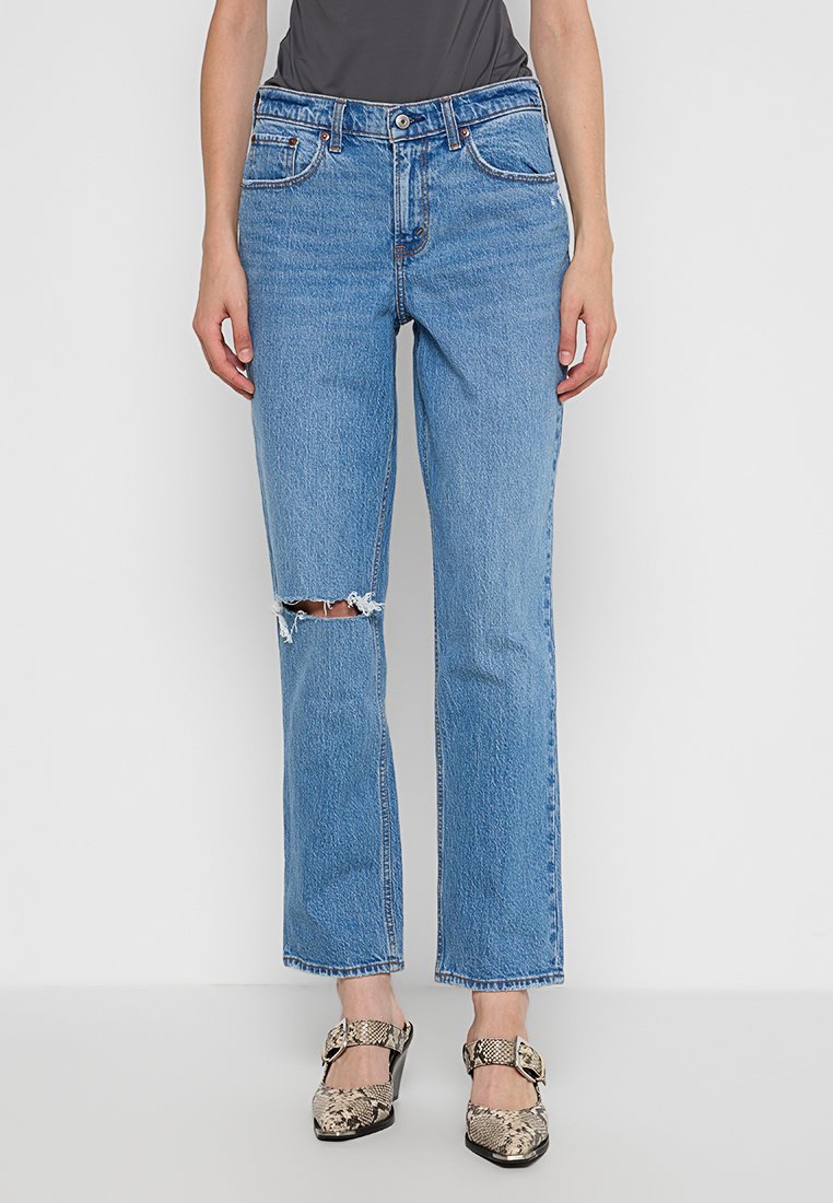 Abercrombie & Fitch Straight leg jeans blauw Abercrombie & Fitch Straight leg jeans blauw