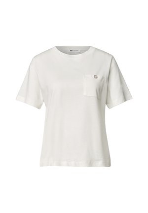 Street One, T-SHIRT MIT RUNDHALS UND BRUSTTASCHE - T-shirt basic - off white