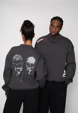 SKULL SKETCH - Sweatshirt - black soda washed