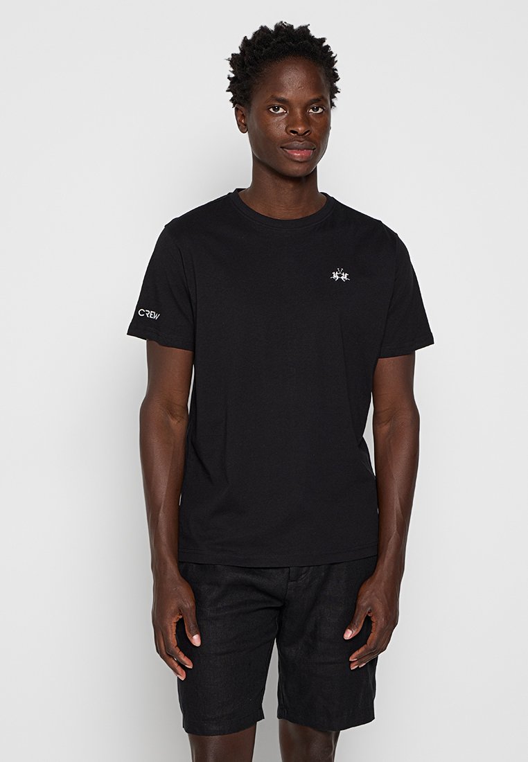 LA MARTINA T-shirt basic zwart