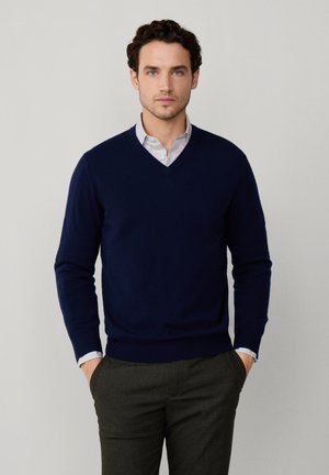 V NECK - Maglione - marine blue