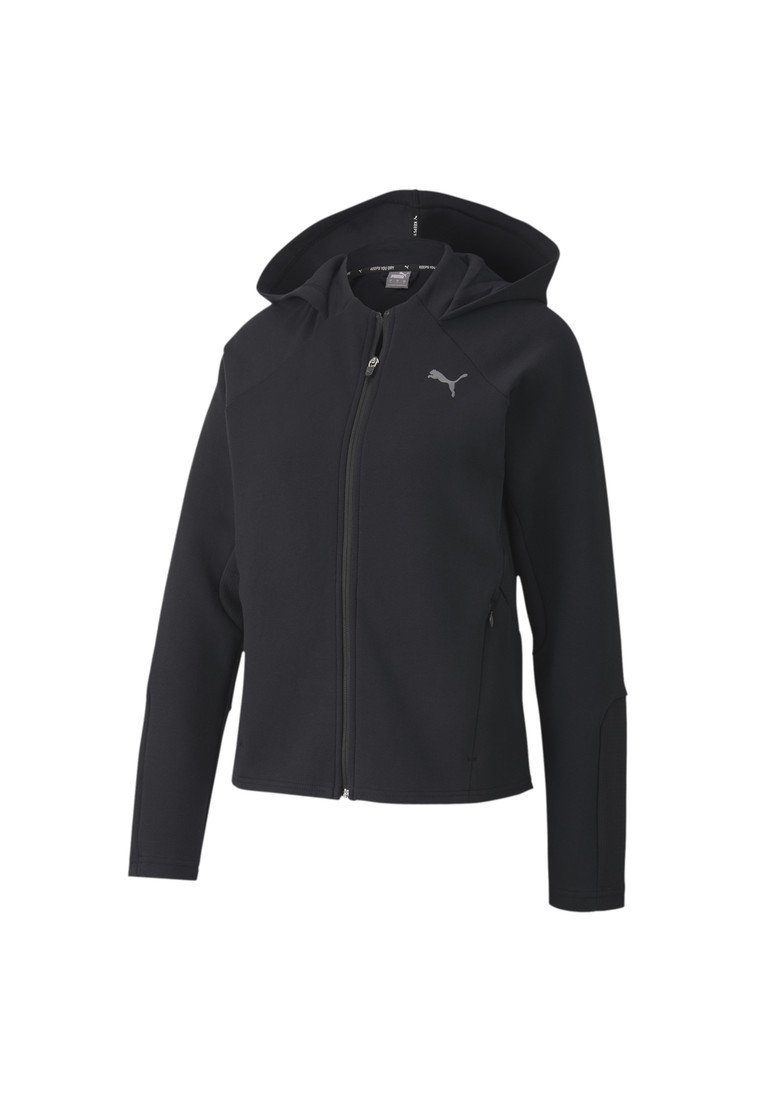 puma black zip up hoodie