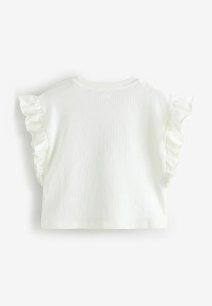 Next REGULAR FIT - SEQUIN UNICORN FRILL SLEEVE  - Tricou cu imprimeu - ecru