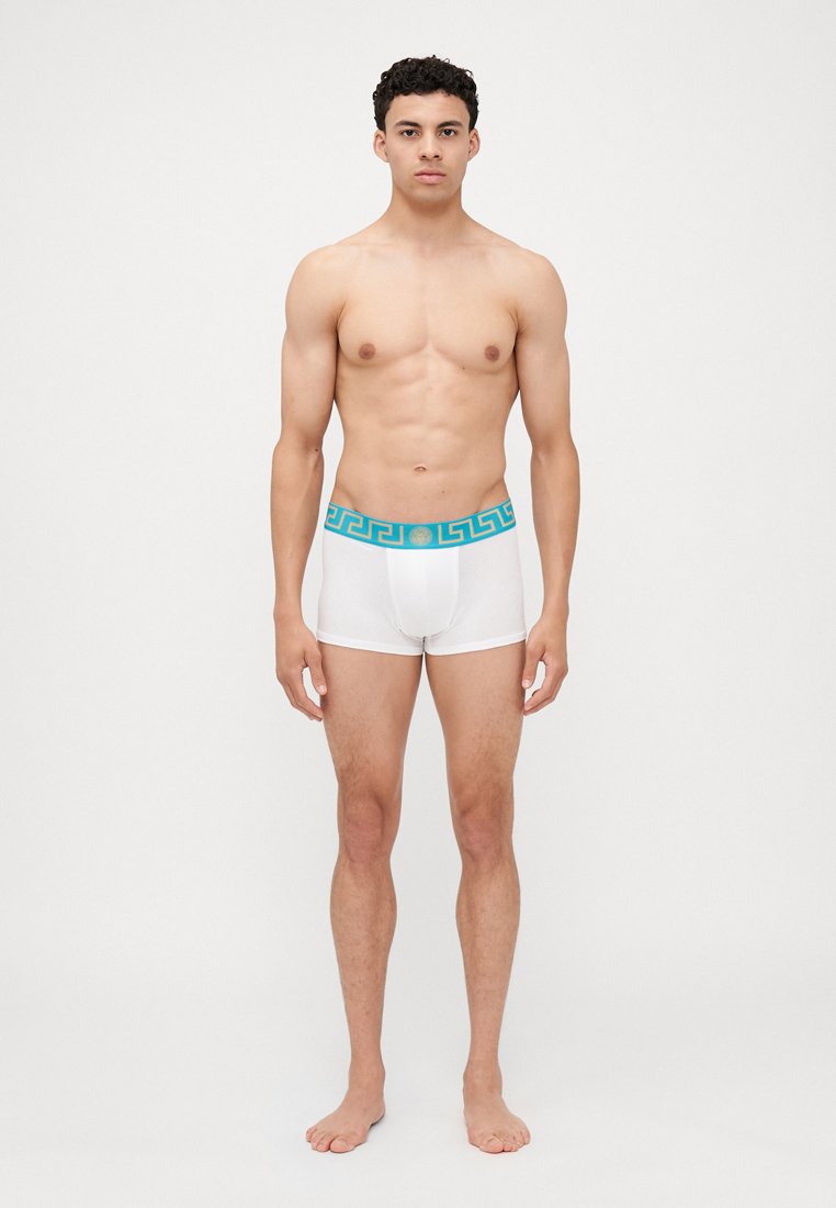Versace UNDERPANTS LOW RISE TRUNK - Trunks - bianco/dark sea green