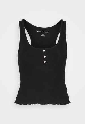 American Eagle, HENLEY TANK SOLIDS - Topper - black