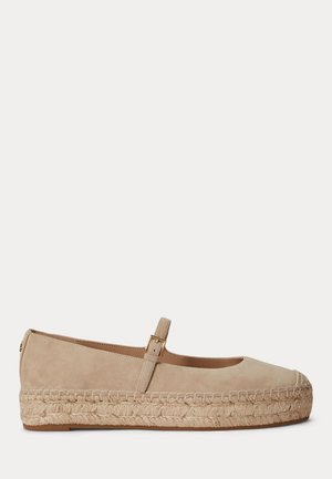 Lauren Ralph Lauren, LUIZE SUEDE MARY JANE ESPADRILLE - Espadrilles - birch tan