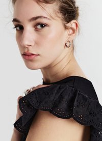 Calliope COSTINA VOLANT - T-shirt con stampa - ultrablack