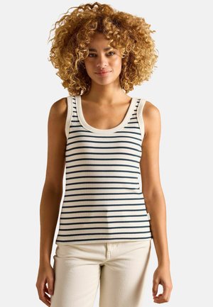 Tom Joule REGULAR FIT   - Top - cream  navy stripe