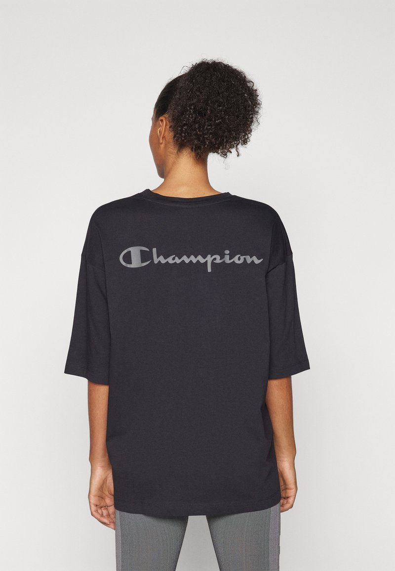 Champion ICONS OVERSIZE CREWNECK - T-shirt con stampa - black