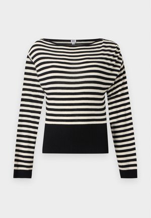 BDG Urban Outfitters, BAILEY LONG SLEEVE - Jumper - black/white