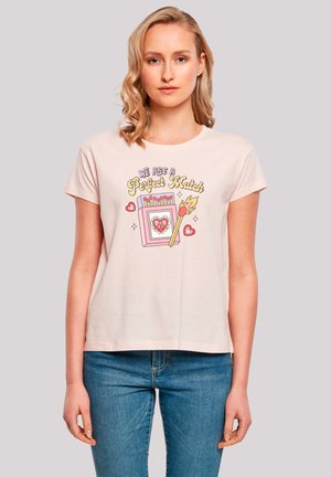 WE ARE A PERFECT MATCH LOVE - Print T-shirt - pink