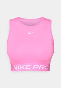 CROP TANK - Topper - playful pink/white