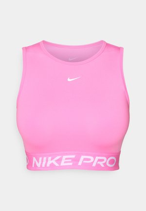 Nike Performance CROP TANK - Top - playful pink/white