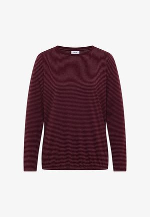 Cecil, LANGARM SHIRT MIT BOAT NECK UND STREIFEN - Langarmshirt - red wine