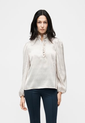 STRIPED HALF-PLACKET SHIRT - Bluzka