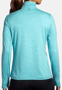 Brooks DASH 1/2 ZIP 2.0 - Pikkade varrukatega topp - htr aqua