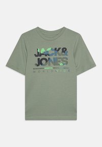 Jack & Jones Junior JJLUKE TEE CREW NECK JNR - T-shirt con stampa - iceberg green