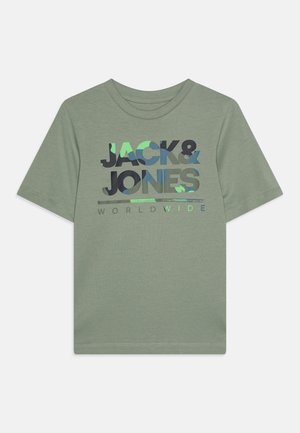 JJLUKE TEE CREW NECK JNR - T-shirt con stampa - iceberg green