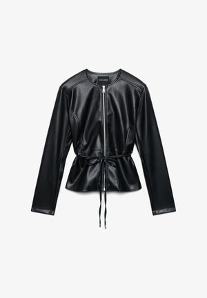 Calliope, CAPOSPALLA TINTA UNITA - Faux leather jacket - ultrablack