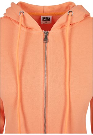 Urban Classics Zip-up sweatshirt - papaya