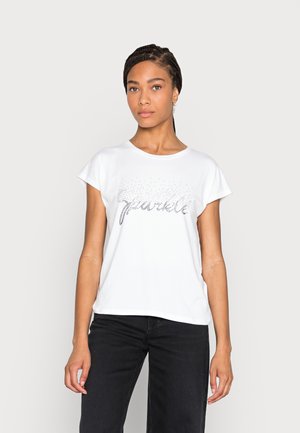 1/2 SLEEVE - T-shirt z nadrukiem - white