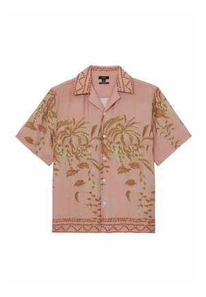 Reiss, REGULAR FIT - CAMINO PALM-PRINT CUBAN-COLLAR SHIRT . - Pluus - pink