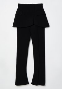 PANTS WITH BASQUE DETAIL - Hlače - black