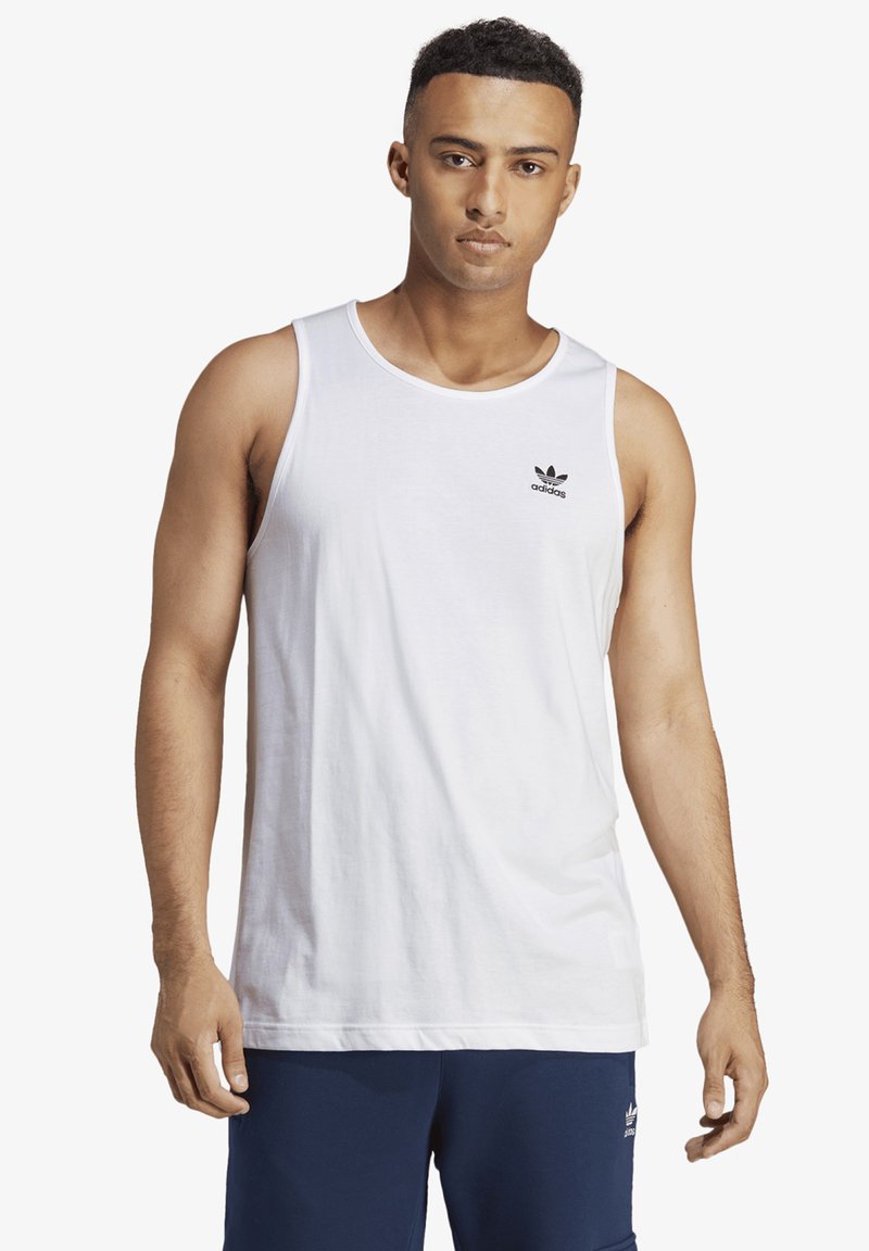 adidas Originals TREFOIL ESSENTIALS TANK Top white Zalando.co.uk