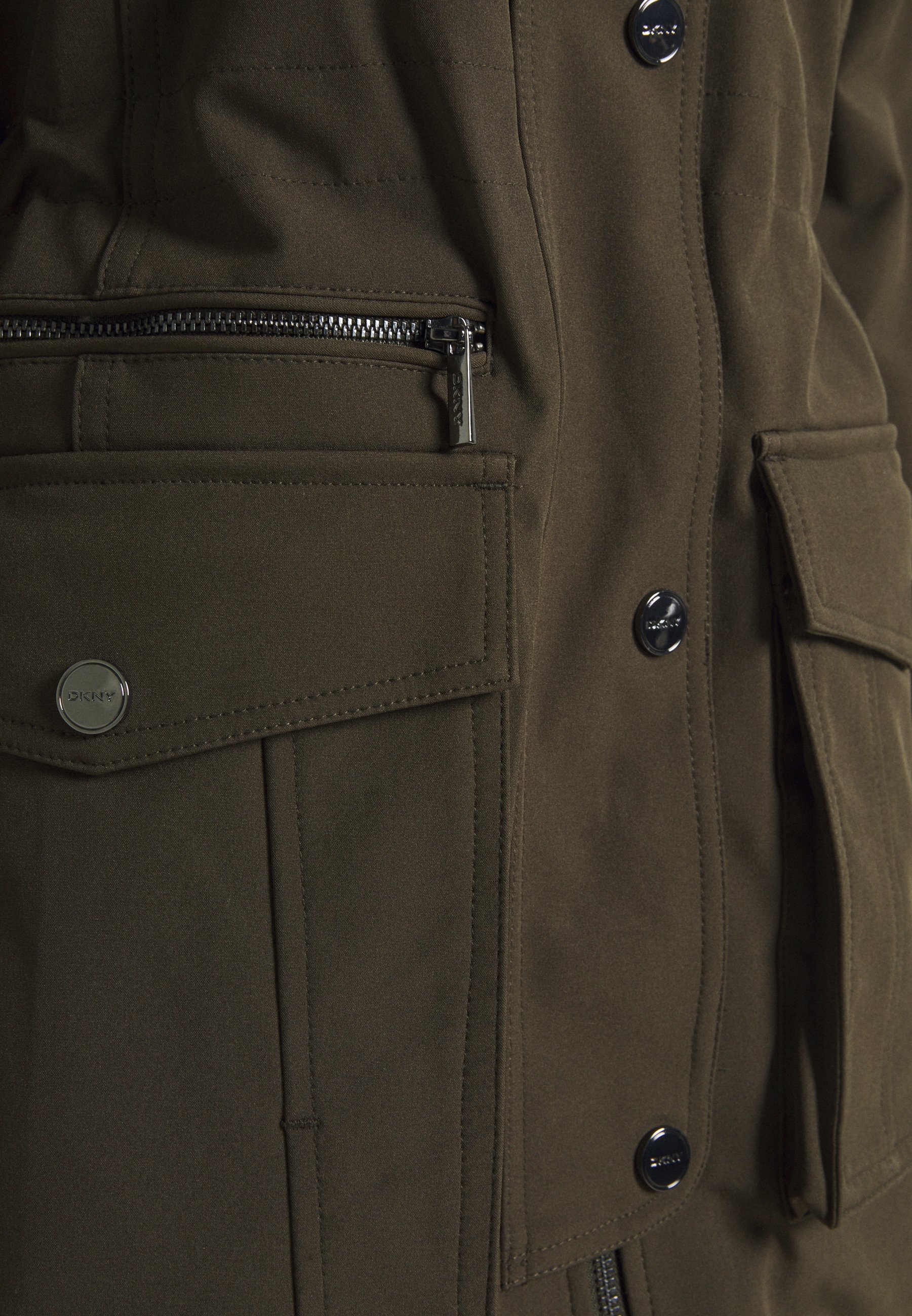 dkny khaki coat